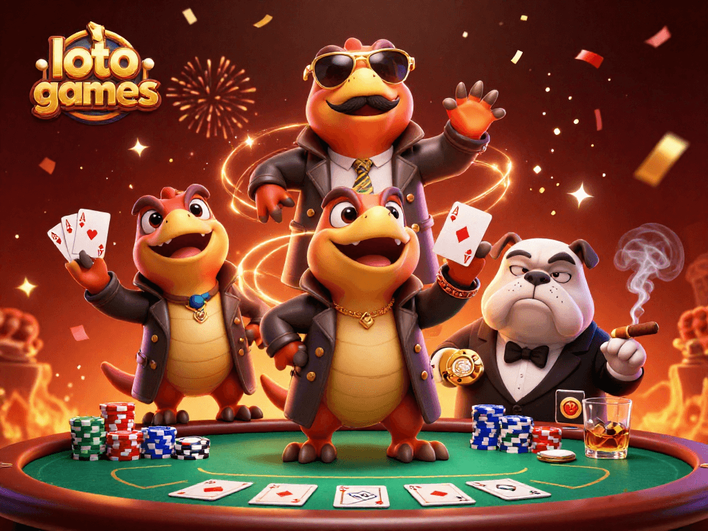 Experience the excitement of loto-games with raptors entering a VIP casino