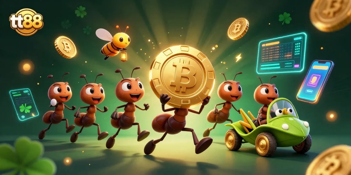 Engage in thrilling gaming with tt88 as creative ants embark on a heist for a giant poker chip.