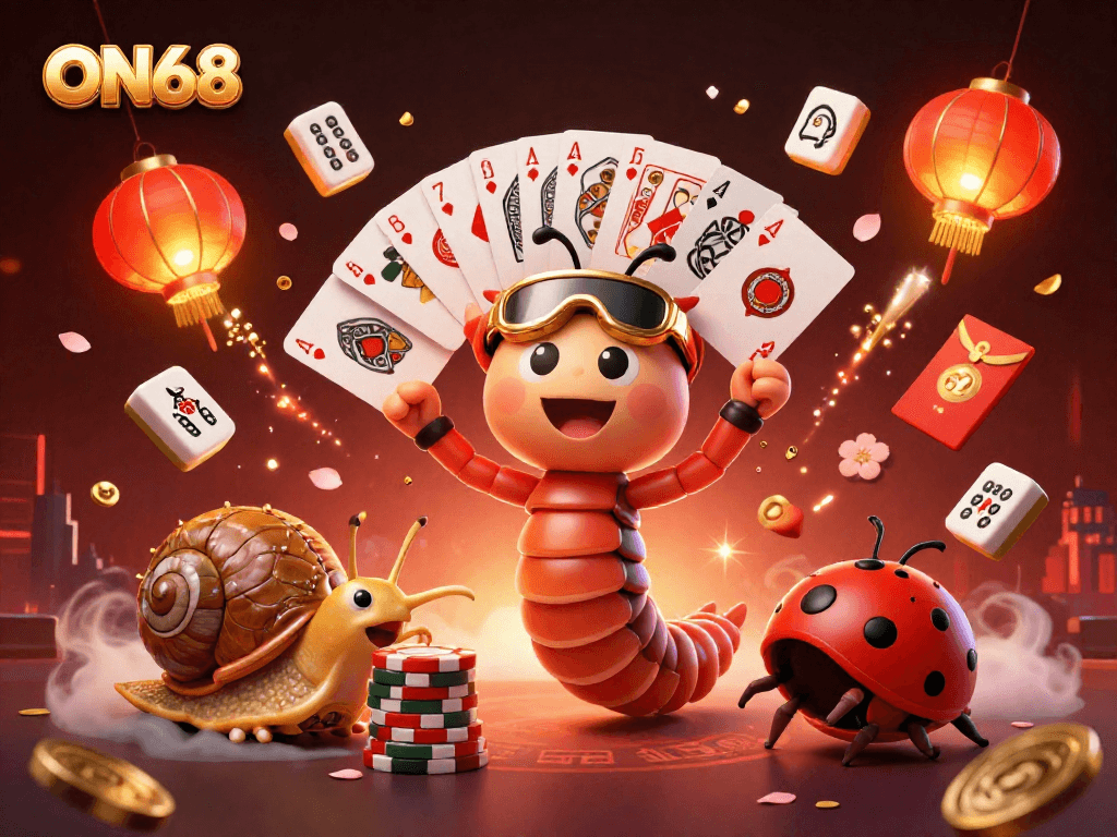 Experience exciting gameplay at ON68 with dynamic characters and vibrant casino elements.