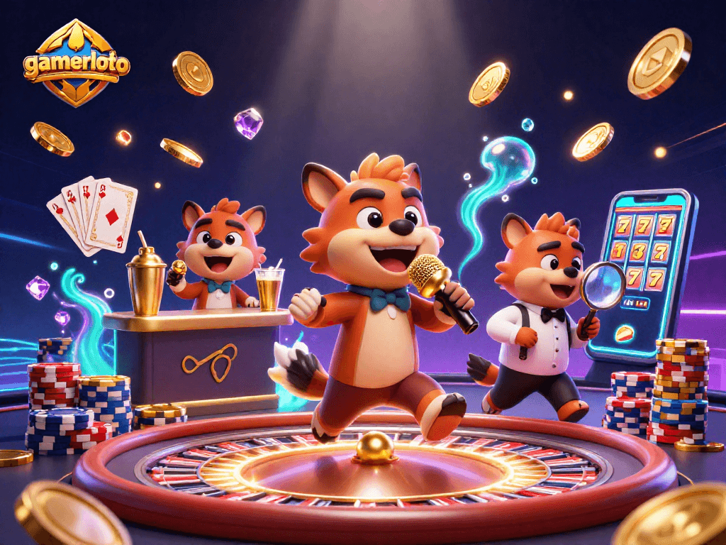 Experience the lively atmosphere of gamerloto as hyenas bring humor to the casino.