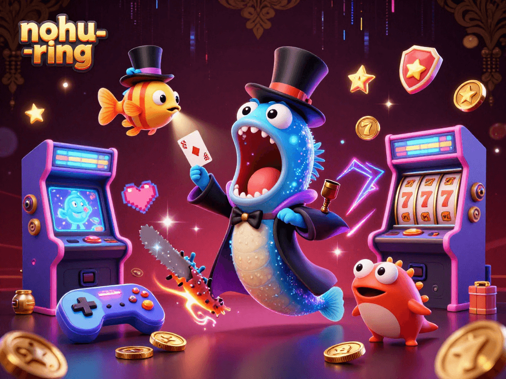 Spin to win with nohu-ring featuring vibrant 3D fantasy characters in an engaging casino setting.