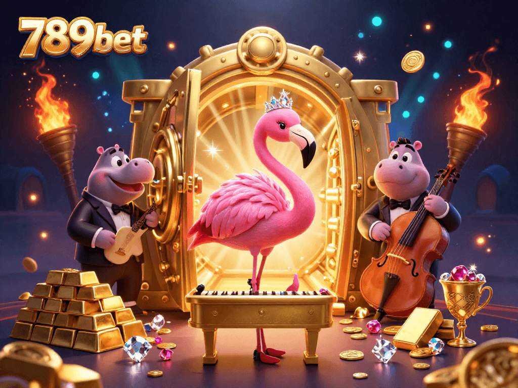 Experience the excitement of 789bet with vibrant casino elements and lively characters.