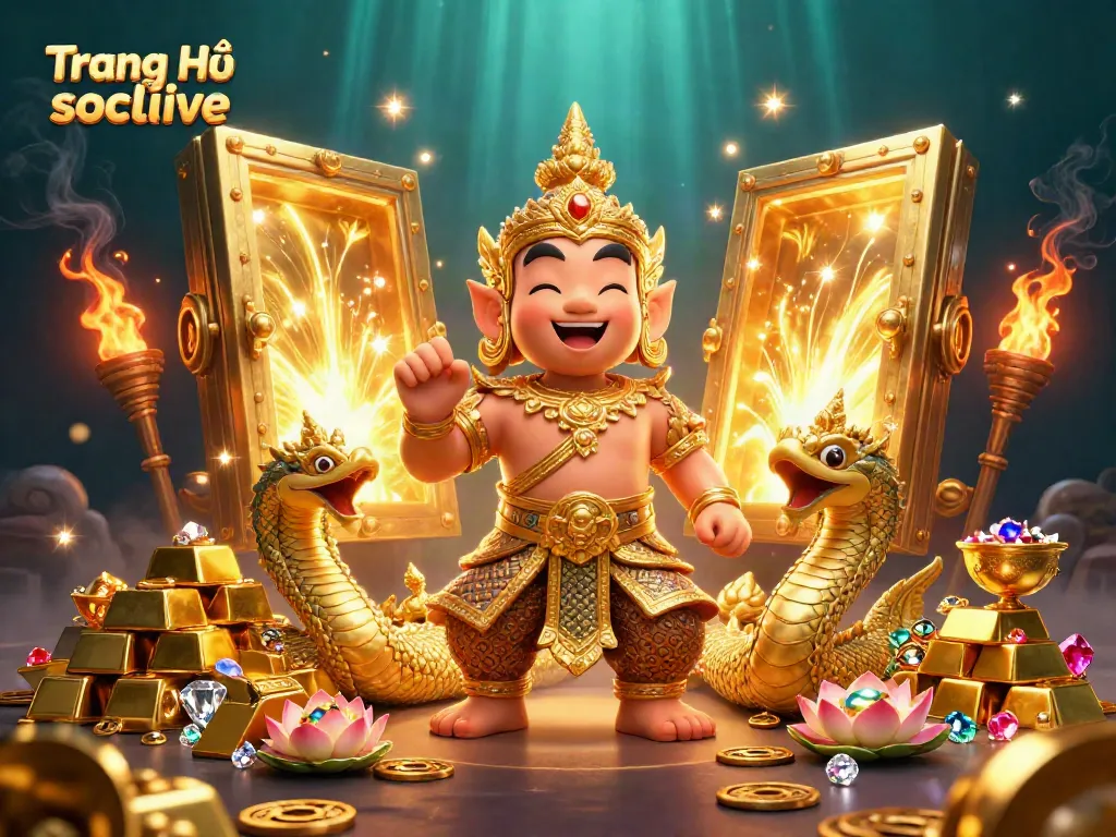 Engage in thrilling gameplay at Trang Chủ socolive with dynamic treasures and gold elements.