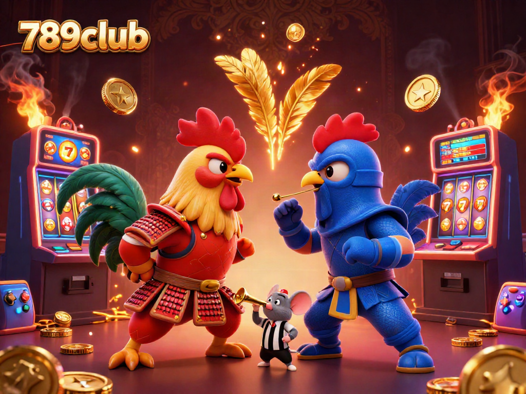 Bet big on action with 789club's dynamic fighting roosters and colorful gaming machines!