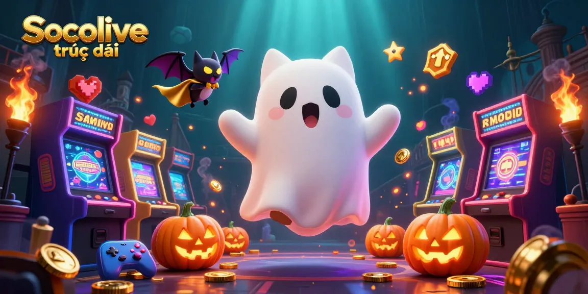 Experience Socolive trực tiếp with vibrant casino adventures featuring ghost cats and glowing jackpots.