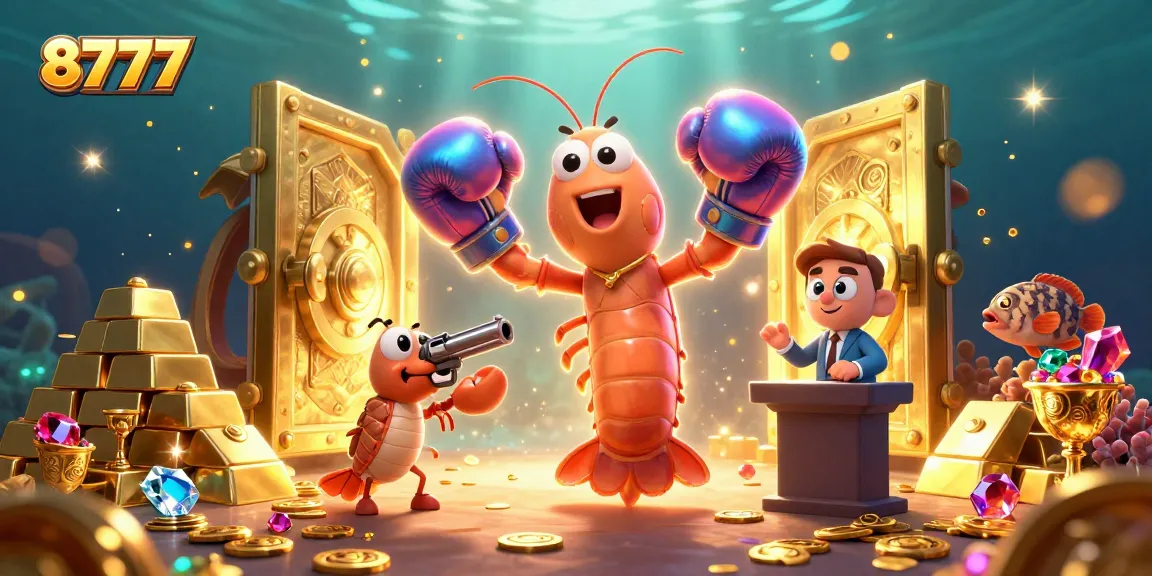 Experience the thrill of winning at 8777 with vibrant illustrations of engaging undersea casino themes.