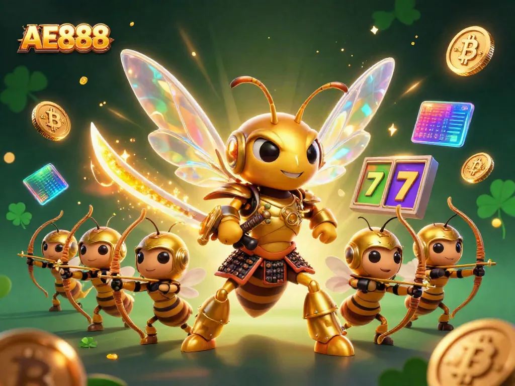 Engage with AE888's thrilling jackpot scene featuring vibrant characters and casino elements.