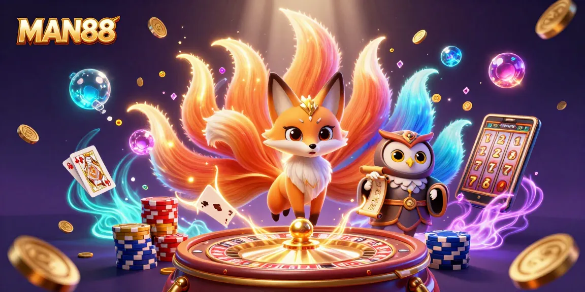 Experience thrilling gameplay with MAN88 at the vibrant online casino, featuring magical characters and rich gaming elements.