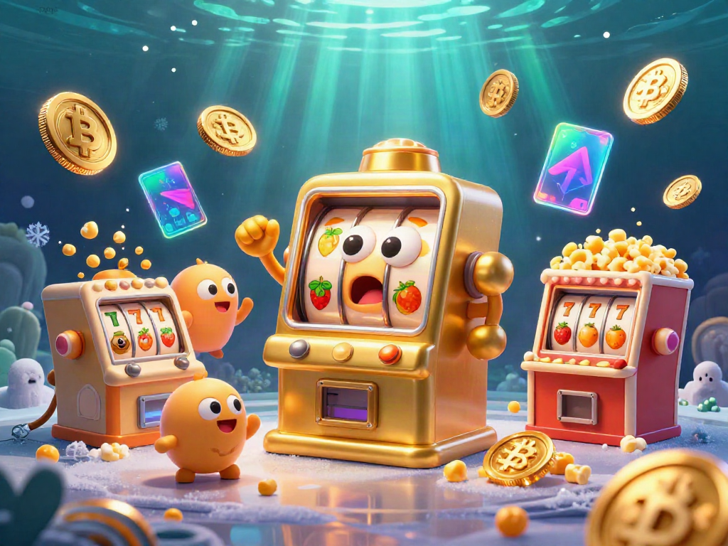 Experience the excitement of playing mu-88 with a vibrant scene featuring a golden jackpot slot machine.
