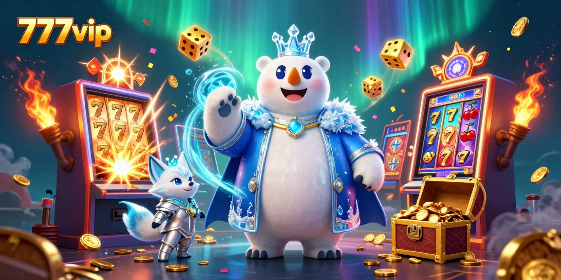 Experience thrilling wins at 777vip with a vibrant casino scene bursting with excitement, featuring slots and jackpots.