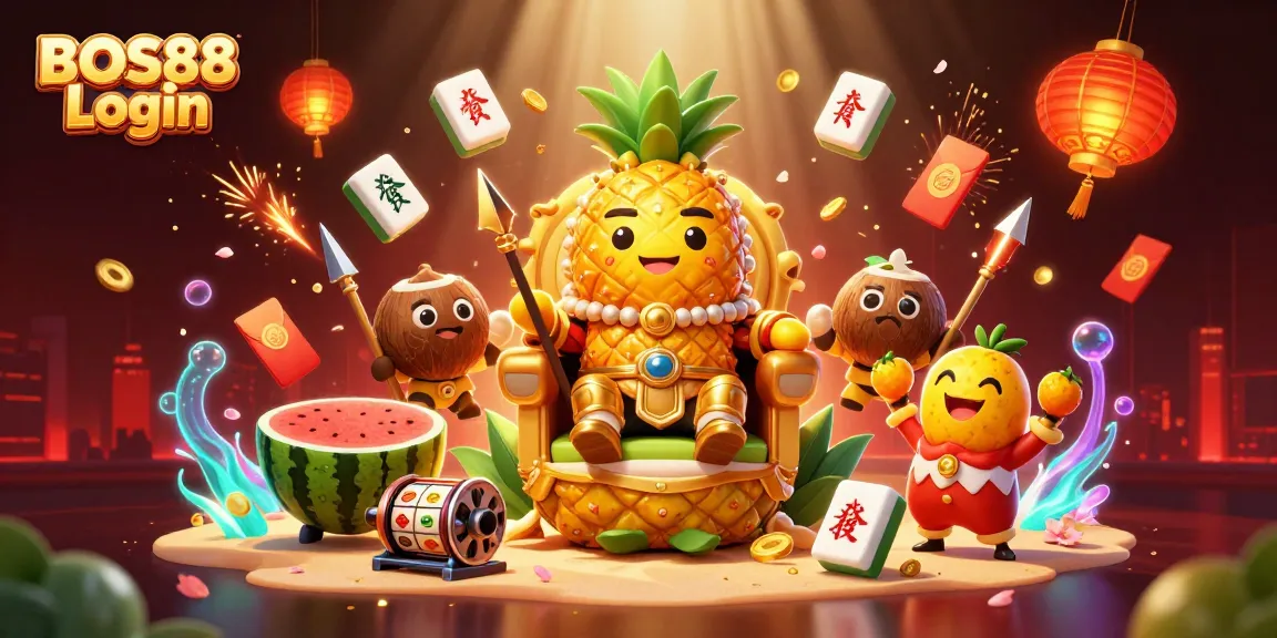 Bermain slot yang seru di BOS88 Login dengan karakter lucu dan elemen kasino yang menarik.