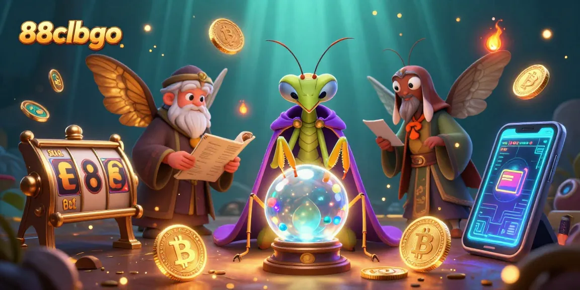 Engage with 88clbgo's vibrant casino experience featuring a fortune teller, crypto elements, and slots.