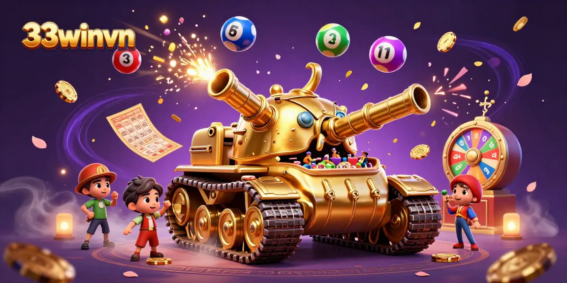 Engage in dynamic gameplay with 33winvn's colorful lottery and casino elements.