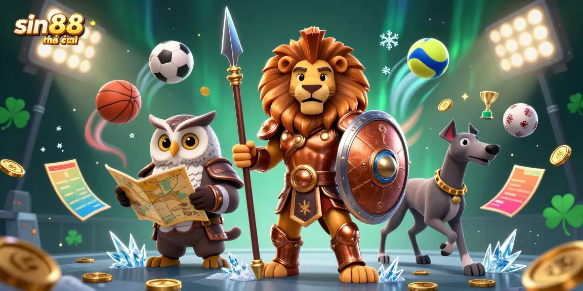 Experience winning strategies with sin88 nhà cái in a vibrant epic online casino illustration.