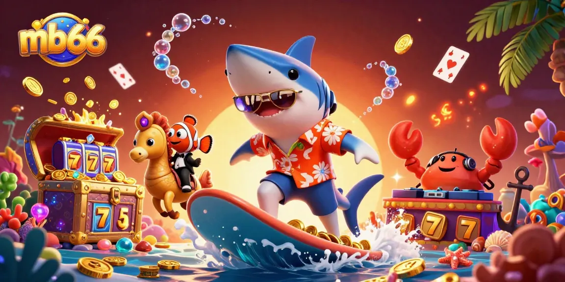 Surf thrilling experiences at mb66 with a vibrant, interactive casino scene featuring exciting elements.