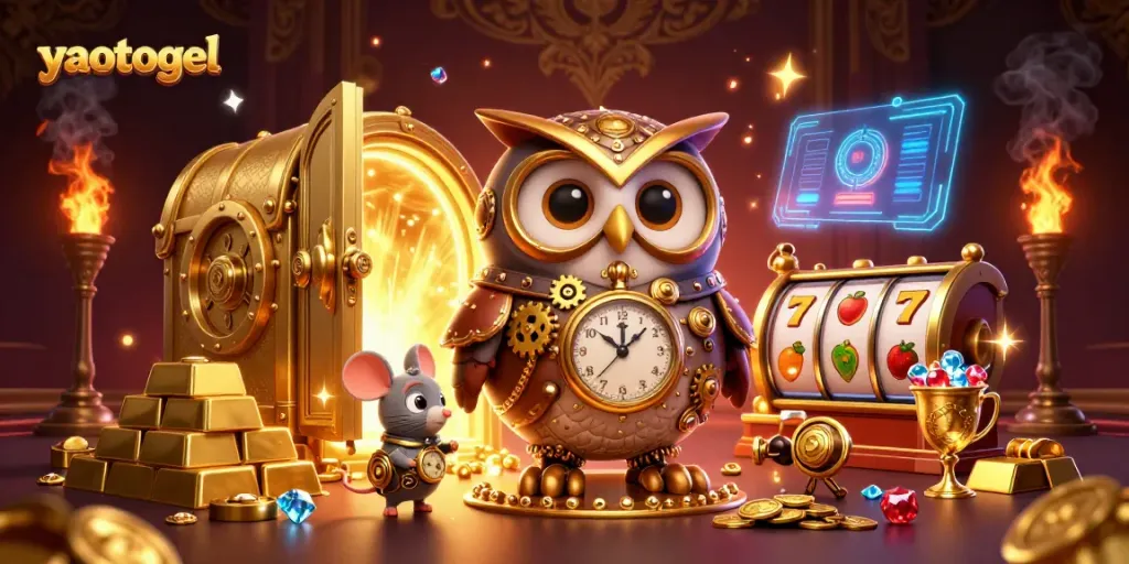 Engage with yaotogel's thrilling casino experience featuring vibrant steampunk characters and dynamic gaming visuals.