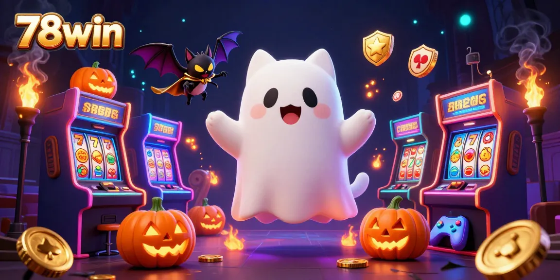Experience thrilling adventures with 78win as the ghost cat and bat take on haunted casinos.