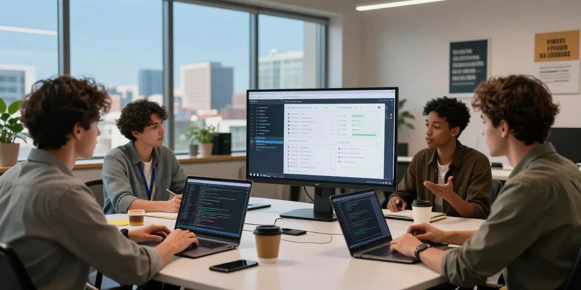 Professionals exploring ChatGPT alternatives in a modern tech workspace.