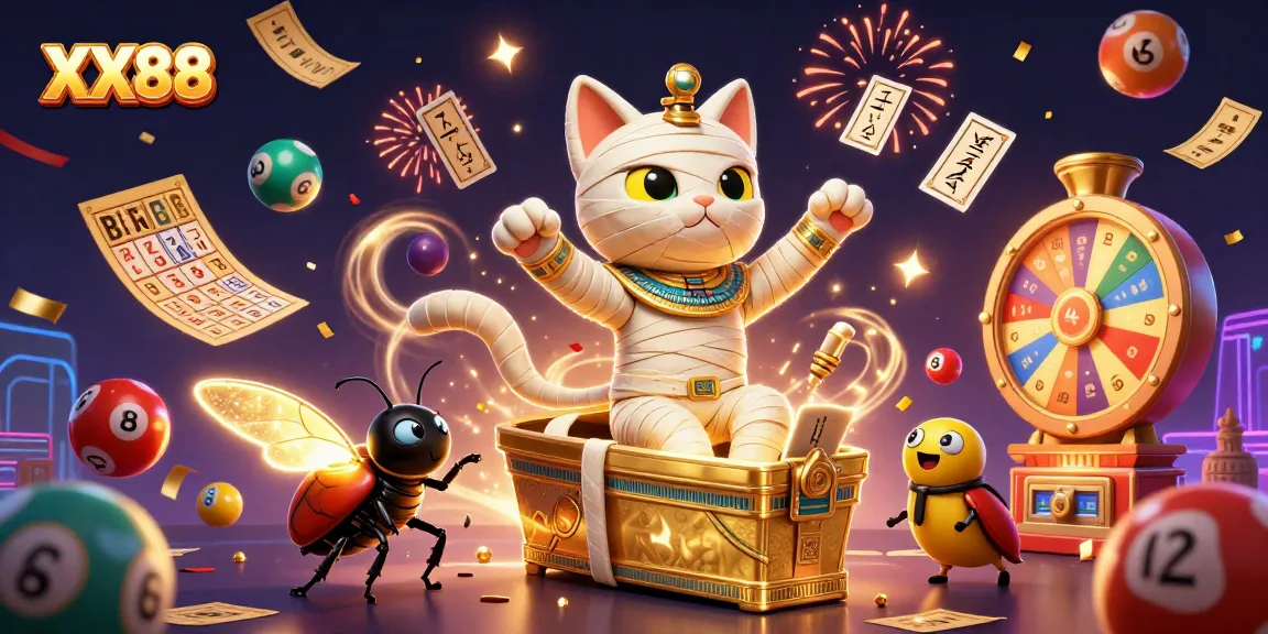 Experience the thrilling games at XX88, with a vivid 3D casino scene featuring explosive action.