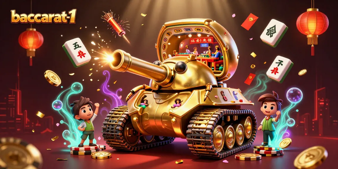Immerse yourself in baccarat-1's thrilling casino scene with golden tank and miniature casino.