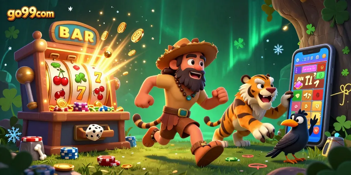 Spin the reels at go99com’s exciting prehistoric casino with a caveman and sabertooth tiger!