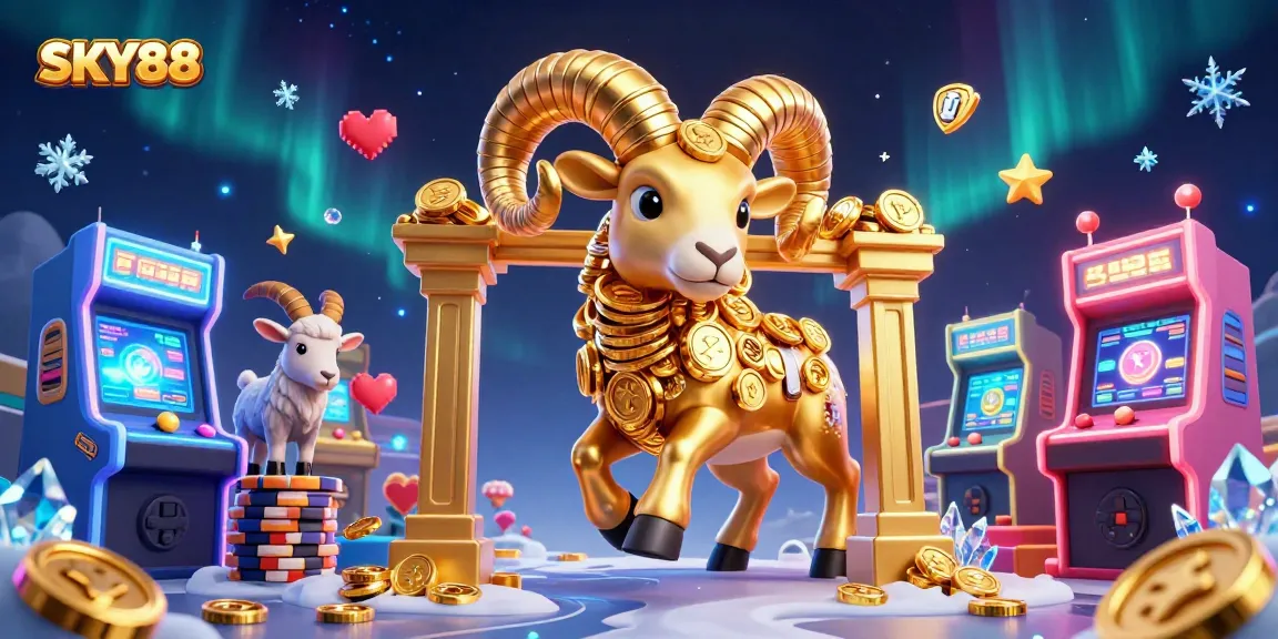 Experience thrilling excitement at SKY88 with colorful casino elements and animated characters.