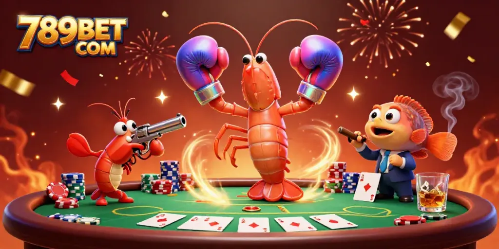 Engage in thrilling poker action with 789BET COM featuring vibrant sea creatures in an underwater casino scene.