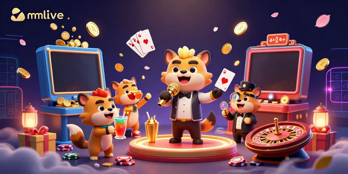 Hyenas host a lively comedy casino at mmlive, showcasing a vibrant and energetic atmosphere.