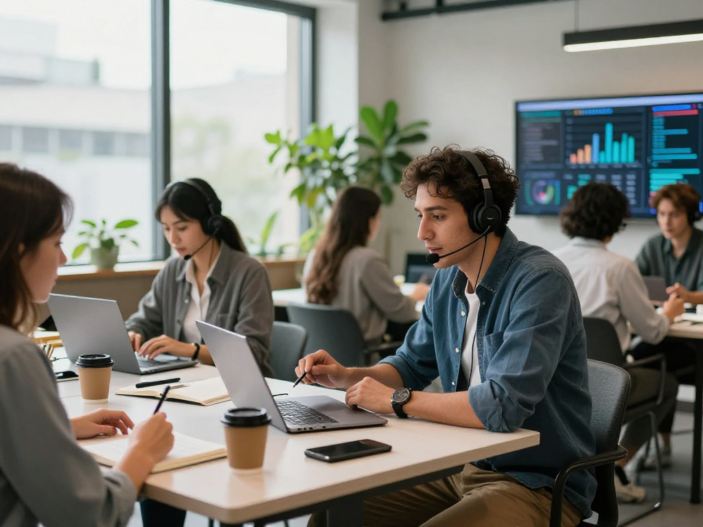 IDXSTAR business professionals collaborating in a modern workspace environment.