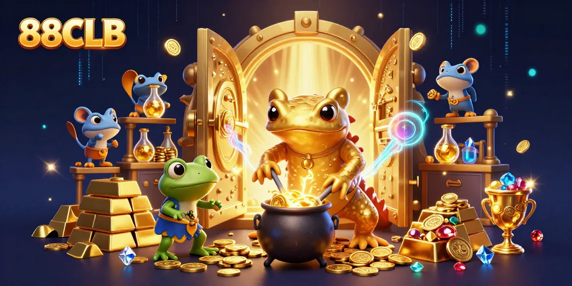 88CLB showcases a thrilling gambling adventure with golden alchemy and jackpot riches.