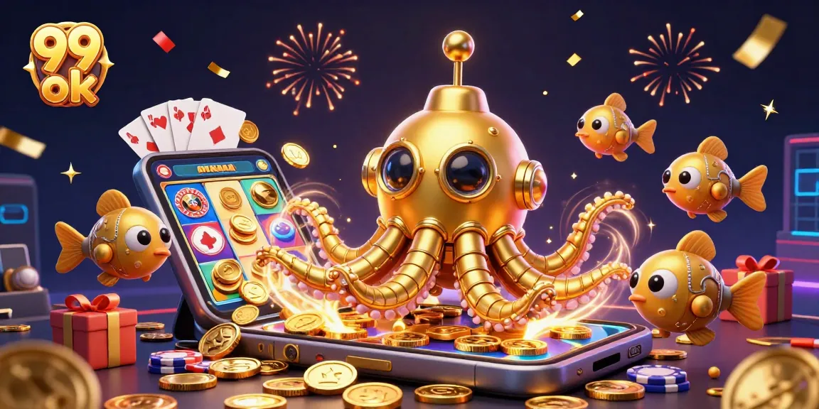 Play thrilling games at 99 ok, where golden kraken and coins create an immersive online gambling experience.