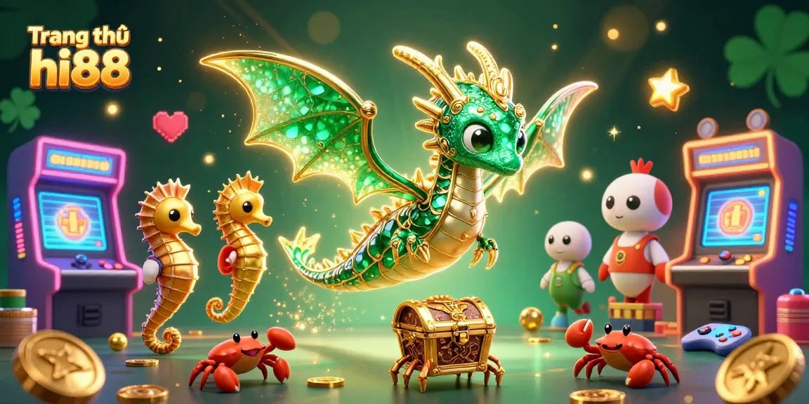 Experience the vibrant world of Trang chủ hi88 with an enchanting sea dragon and casino games.