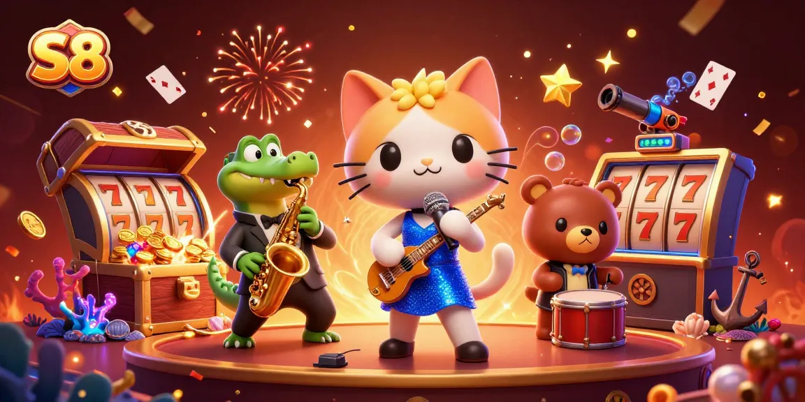 Engage with S8 casino entertainment featuring lively characters and dynamic slot themes.