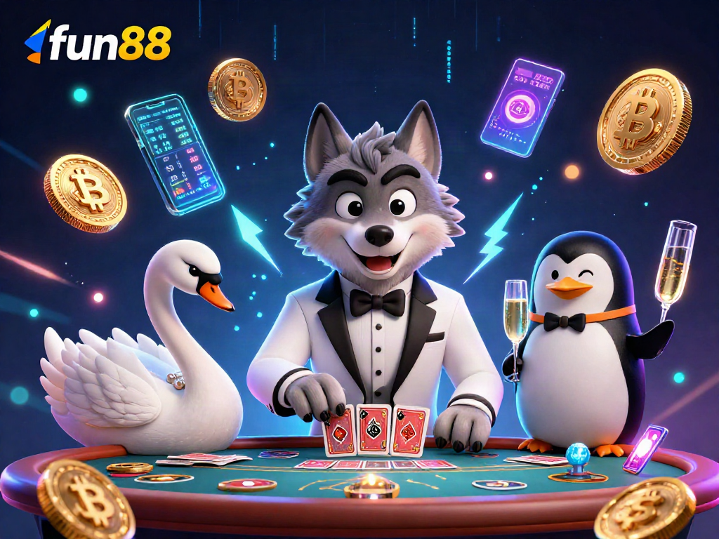 Win big at fun88 with this vibrant illustration of casino excitement.