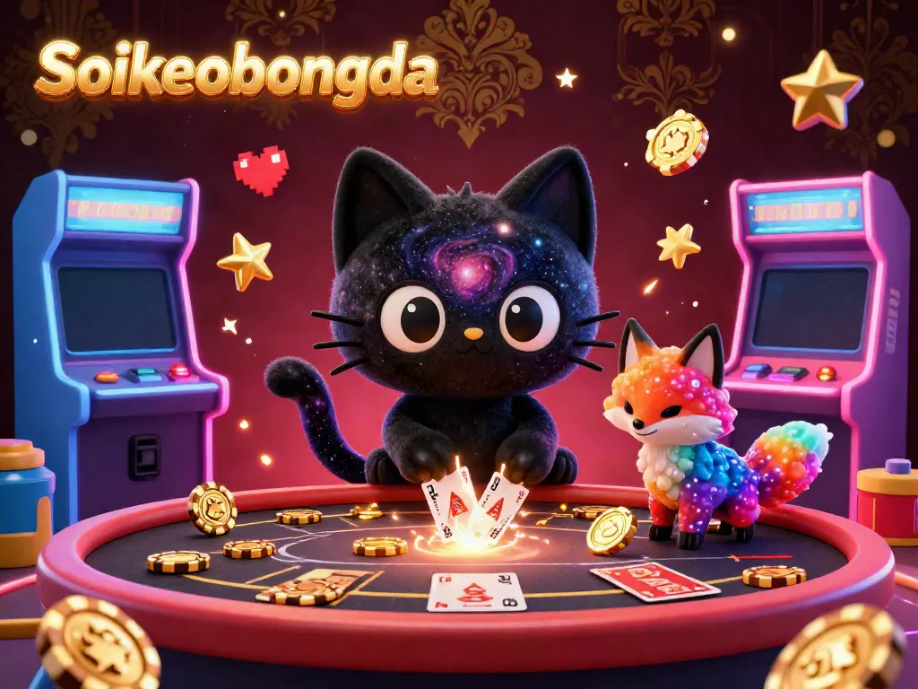 Experience the thrill of sports betting with Soikeobongda at a cosmic casino table.