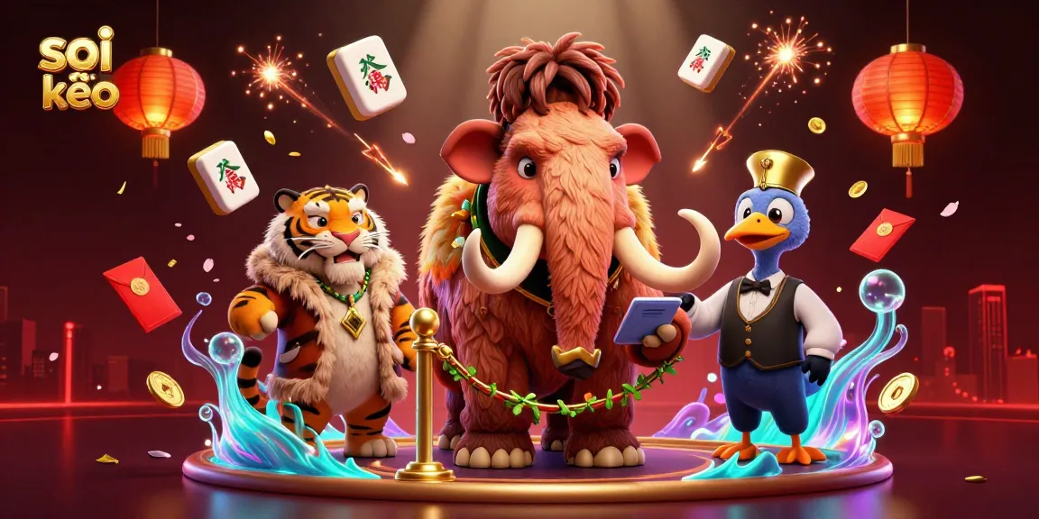 Soi kèo with expertly crafted 3D characters in a vibrant casino atmosphere, showcasing a dynamic scene.