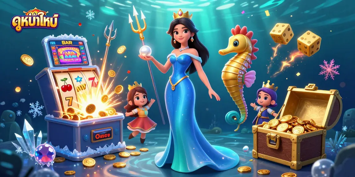 Experience thrilling ดูหนังใหม่ action with a vibrant slot machine bursting coins in this unique casino scene.