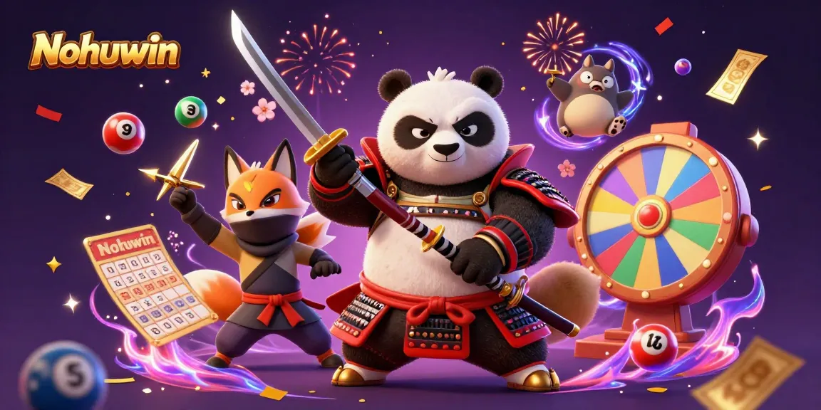 Nohuwin engages players in an exciting 3D casino adventure with vibrant characters and dynamic game elements.