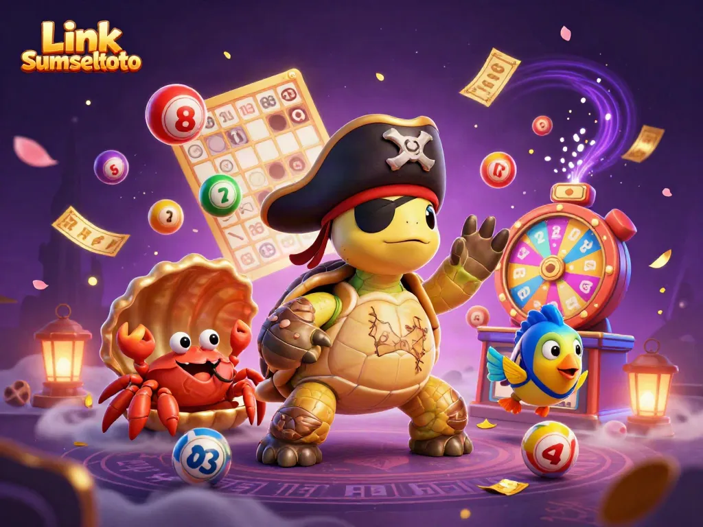 Engage in thrilling gameplay with Link sumseltoto showcasing cartoon turtle and lottery elements.
