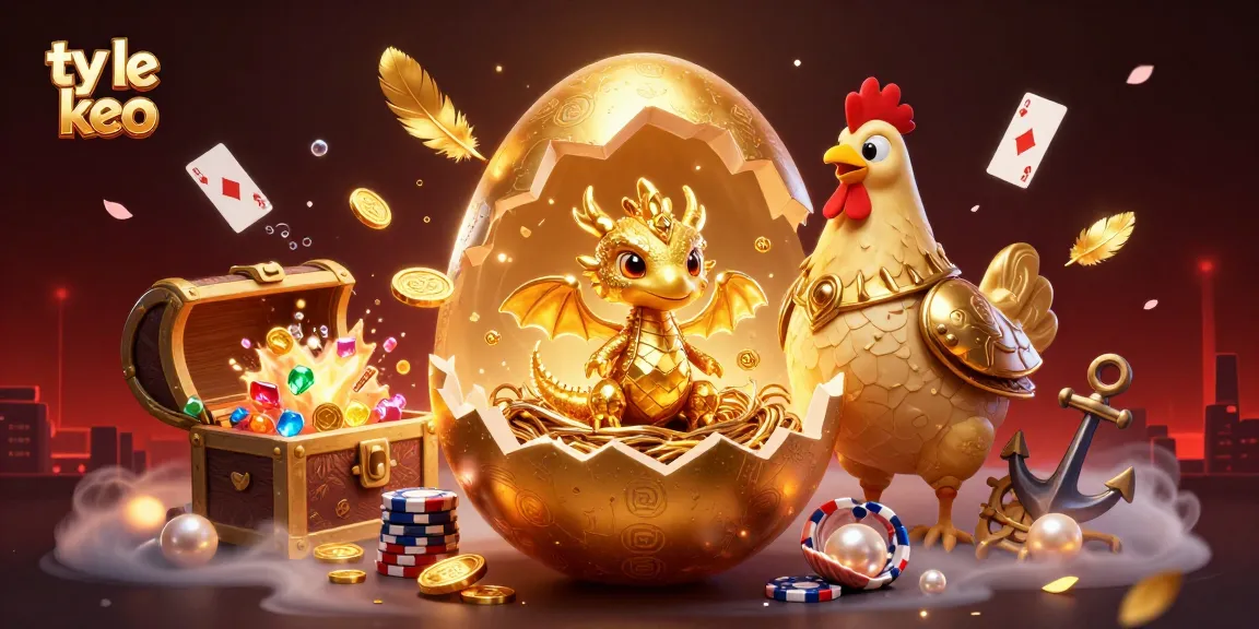 Engage with ty le keo betting strategies through this dynamic 3D illustration of a golden dragon and poker chips.