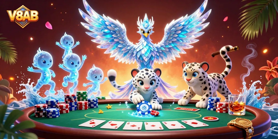 Engage with V8AB's thrilling casinos featuring a vibrant scene of gambling excitement.