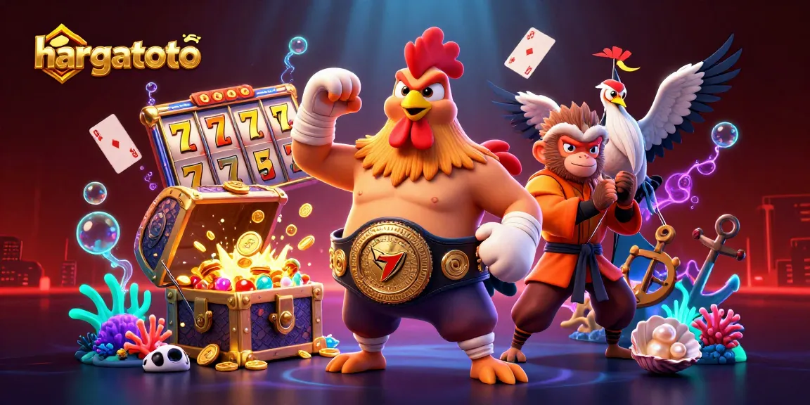 Experience hargatoto's thrilling slots with dynamic characters amidst exploding treasure.