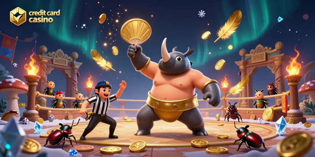 Experience thrilling gaming action at a credit card casino with stunning 3D characters and vibrant details.