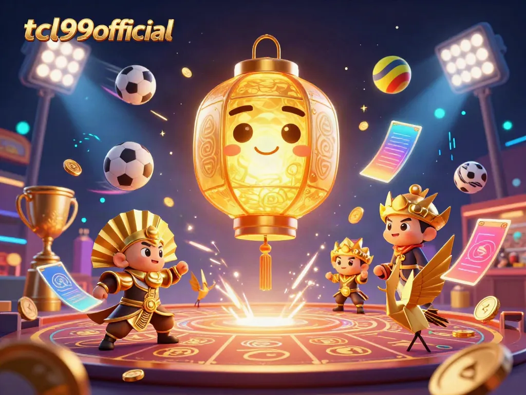 Engage with exciting gaming at tcl99official, featuring dynamic golden lantern spirit and sports elements.