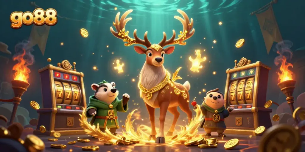 Experience the thrilling action of go88 with vibrant characters and dynamic casino elements.