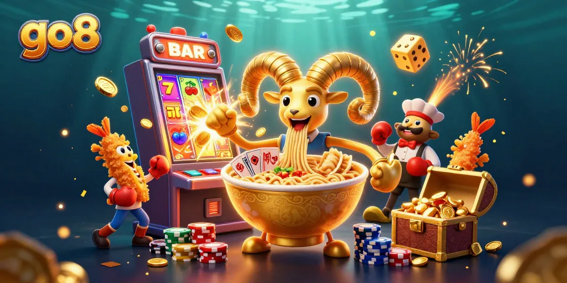 Spin the reels at go8 with this colorful cartoon casino scene filled with jackpots and celebrations.