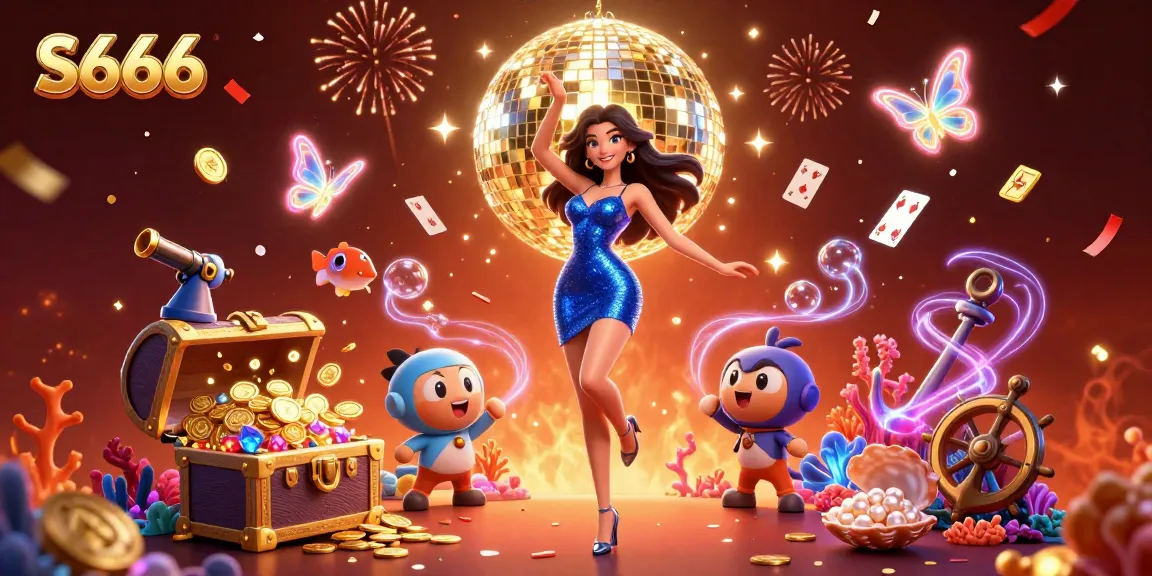 Experience exciting gameplay with S666 at a vibrant online casino featuring dazzling characters and elements.