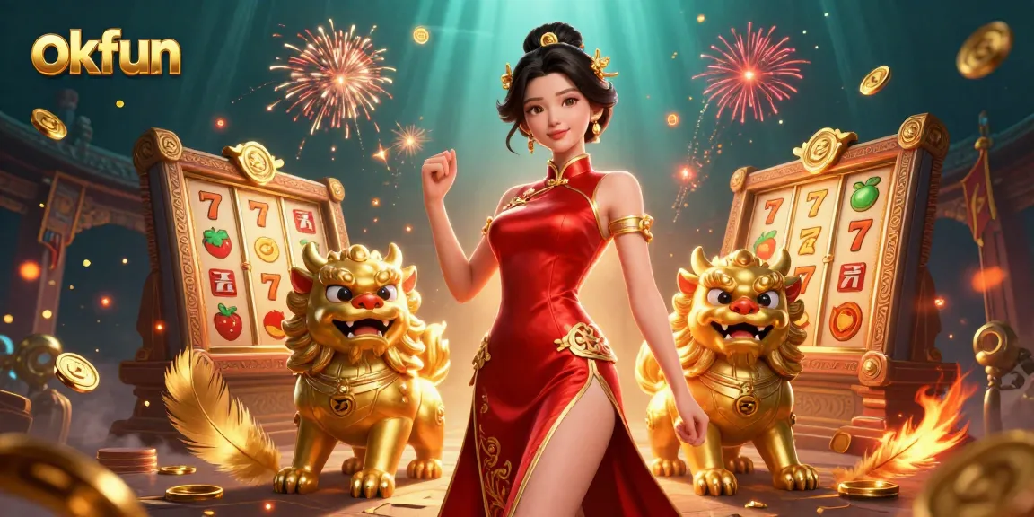 Experience thrilling gameplay at okfun with dynamic slot reels and a glamorous atmosphere.