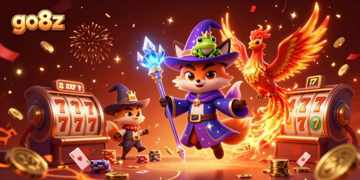 Experience thrilling winnings at go8z with vibrant 3D casino characters and gaming elements.