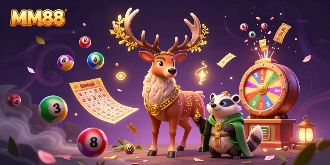 Engage with MM88's magical gaming scene filled with vibrant lottery elements.